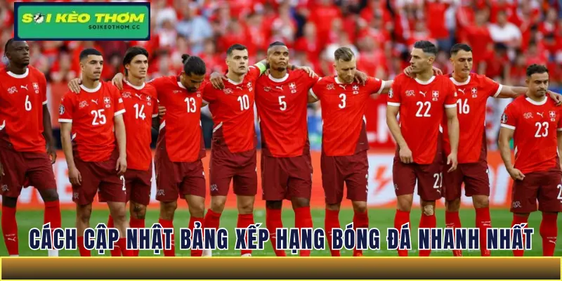 Cách cập nhật bảng xếp hạng bóng đá nhanh nhất